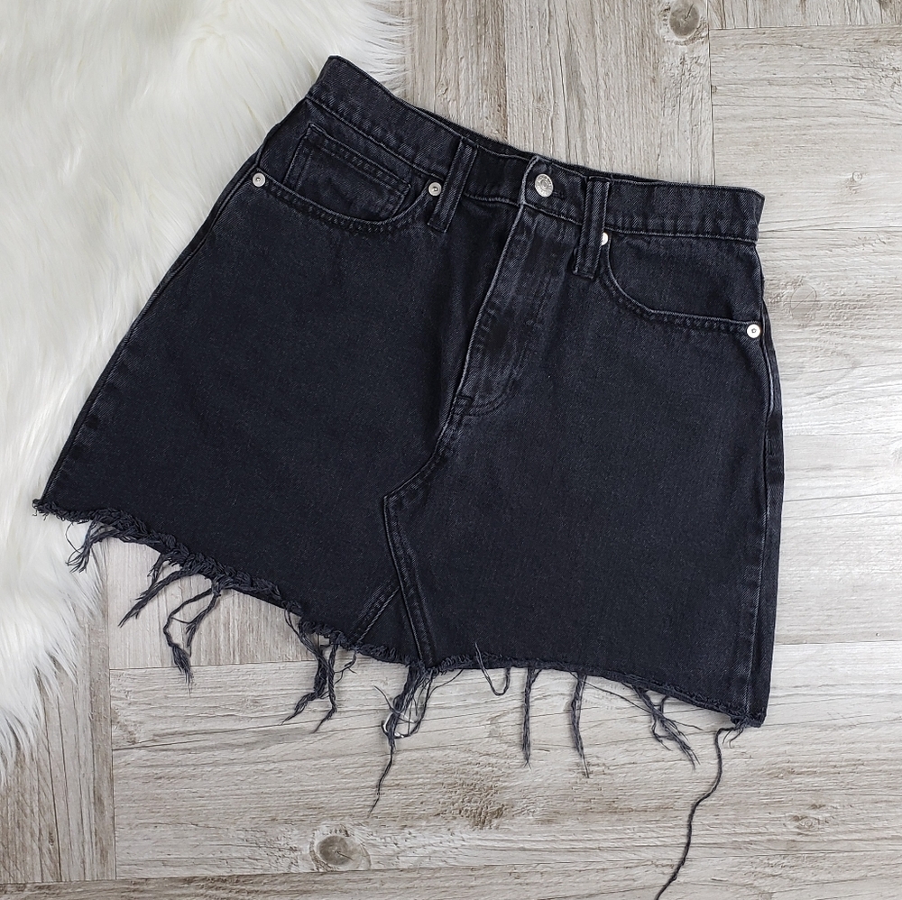 Madewell frisco denim mini skirt in lunar wash